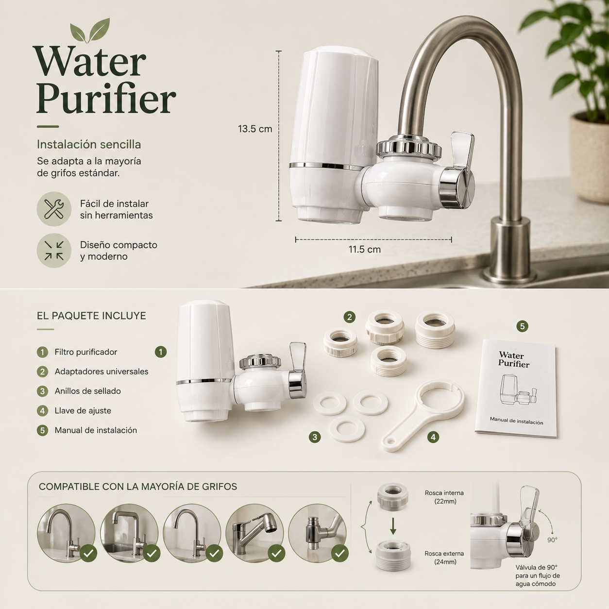 Filtro Purificador de Agua de 7 niveles