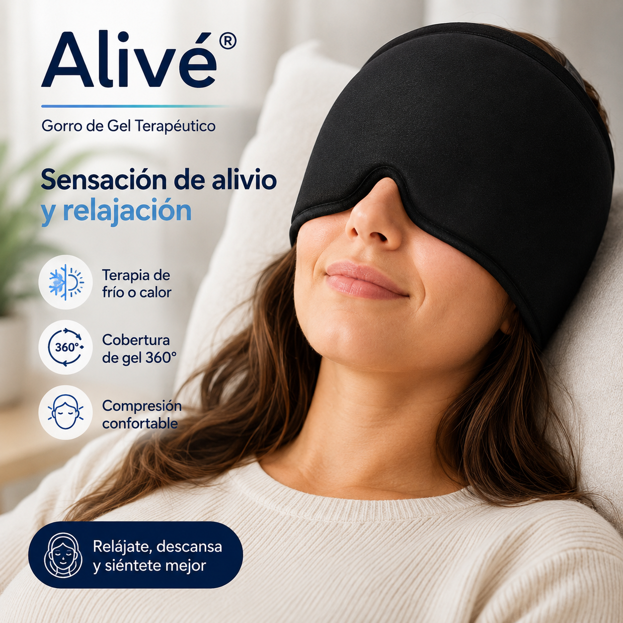 Gorro de Gel - Alivio Migraña Dolor Cabeza